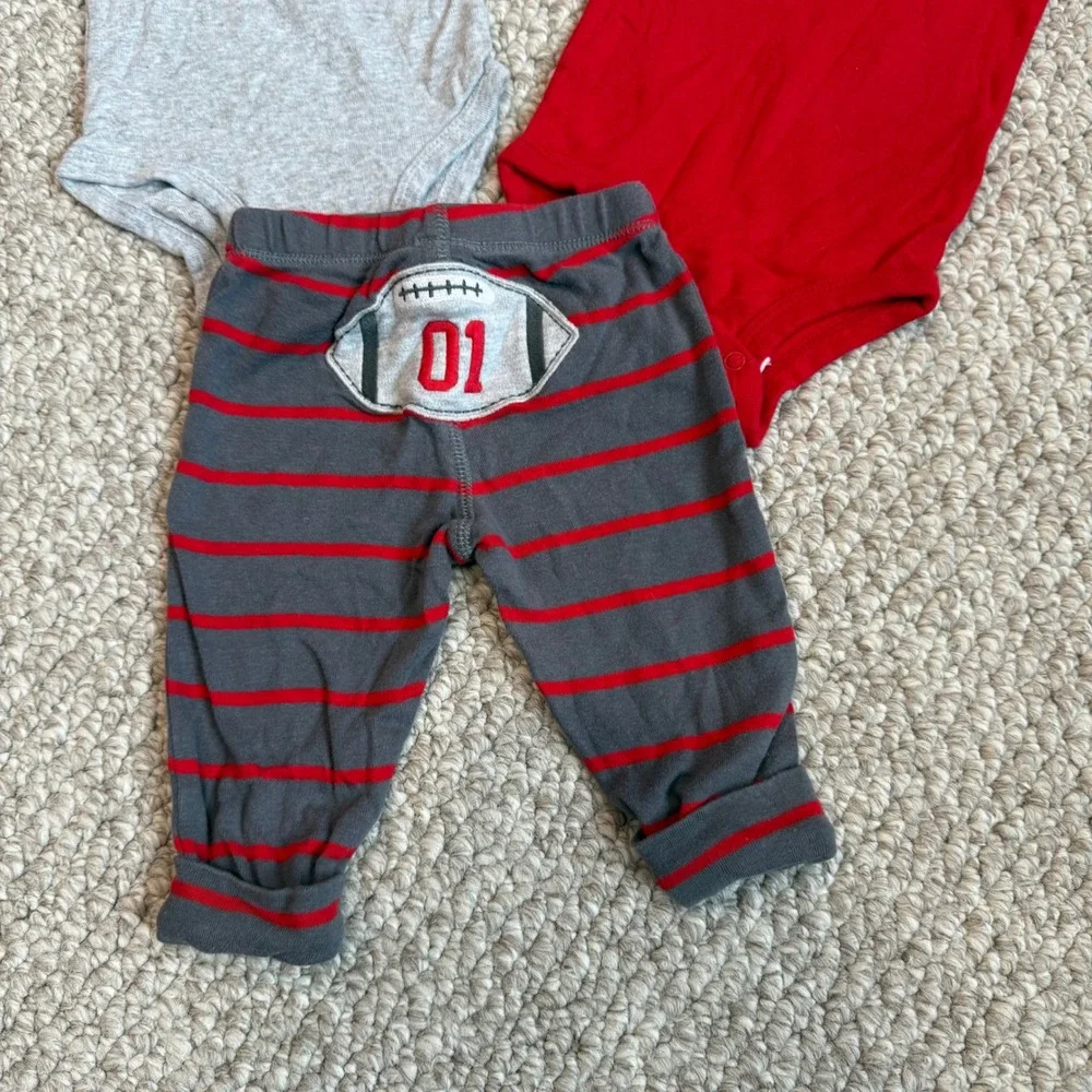 Carter's Baby Size 3Months‎ Outfit Football Mommy's All-Star Set 3 Piece